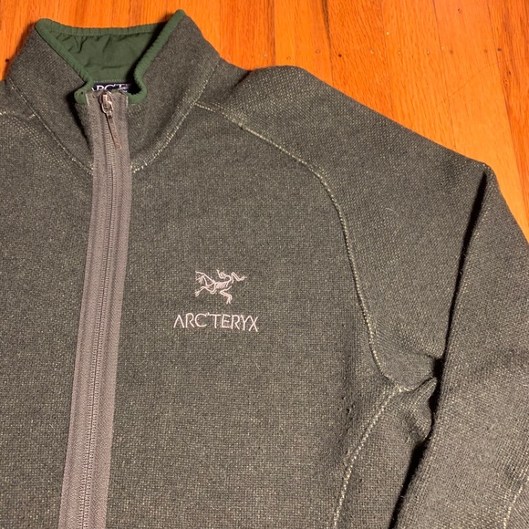 Mens Arcteryx Full Zip Fleece size Large Green - Picture 2 of 9